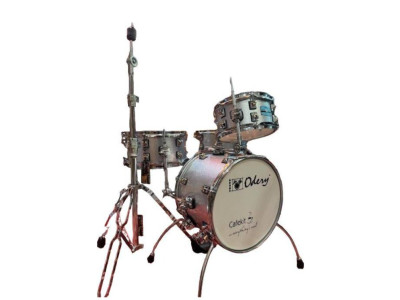 Batería Acústica ODERY Cafe Kit Pro Silver Sparkle