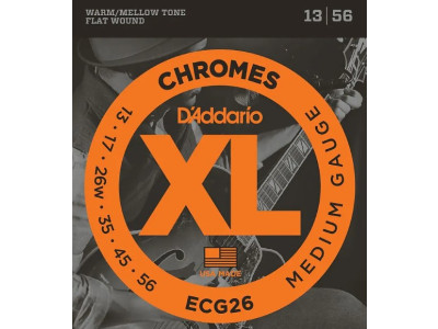 Cordes D'ADDARIO ECG26 13-56 electric guitars Flat Wound