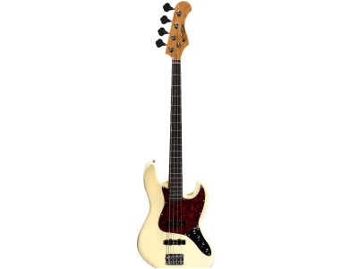 PRODIPE Série JB80-RA Jazz Bass Vintage Blanc