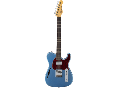 Guitare électrique G&L Tribute Asat Bluesboy Lake Placid Blue Semi-Hollow