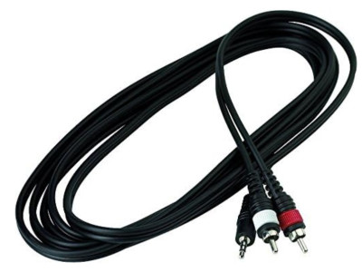 Cable ROCKCABLE RCA macho a Mini Jack stereo macho 3m