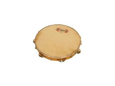 Pandeiro 12" fusta pell natural