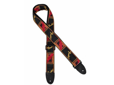 Sangle FENDER 50mm Monogrammed black/yellow/red