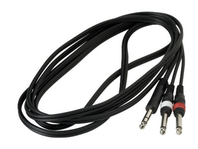 Cable ROCKCABLE RCL20923 D4, TRS 1/4" / 2 x TS 1/4", 1,8mt