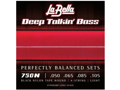 Cordes LA BELLA de Basse 750N Black Nylon Light