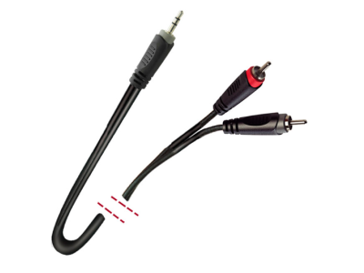 Cable MARK Minijack TRS 3.5mm macho a 2 RCA macho 1 metro