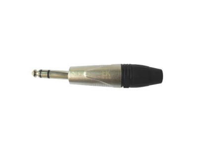 Conector EK AUDIO Jack Stereo recto Gris PJ002PN