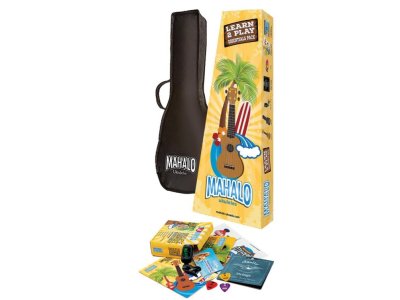 PACK Ukelele MAHALO MR1BKK Series Rainbow Soprano Negre