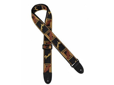 Sangle FENDER 50mm Monogrammed black/yellow/brown