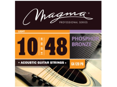 Cordes MAGMA 10-48 Guitare Acoustique Phosphor Bronze GA120PB