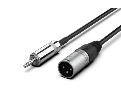 Câble AUDIBAX XLR Mâle vers Minijack Stéréo 3m Noir