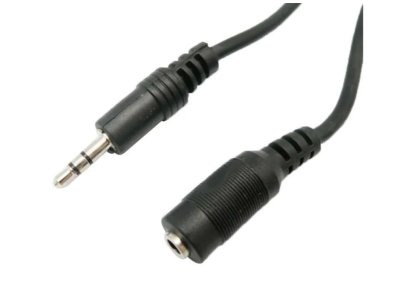 EUROCONMEX Stereo Jack 3.5 Male To Jack 3.5 Female Connection 5 m