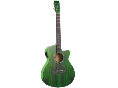 Guitare electroacoustique TANGLEWOOD Azure Super Folk Green - TA4CE GR