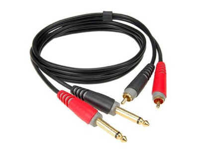 Cable KLOTZ Twincable 1m, 2x Phono Cinch