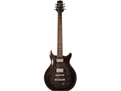 Guitare électrique HAMER Archtop Double Cutaway Transparent Black