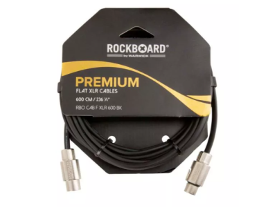 ROCKBOARD Flat XLR Cable - 600 cm RBO CAB F XLR 600 BK