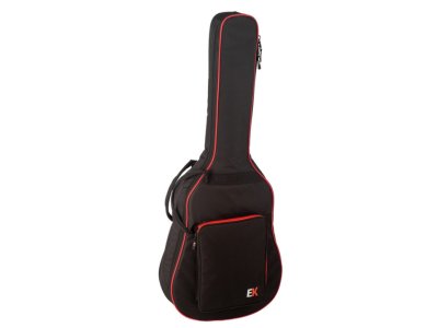 Funda EK Guitarra Acustica - 10mm negra/vermella