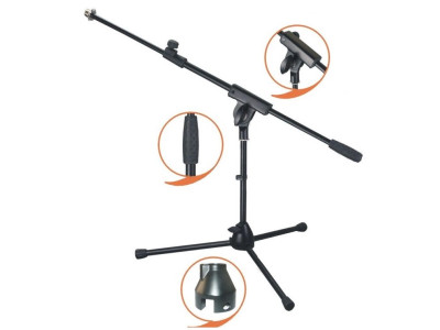 Pied de microphone EK AUDIO MS010 court