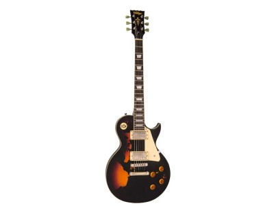 Guitarra eléctrica VINTAGE LP V100 Distressed, Black Over Sunburst