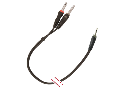 Cable MARK Minijack TRS 3.5 mm macho - 2 Jack TS 1/4'' macho 1,5 metros