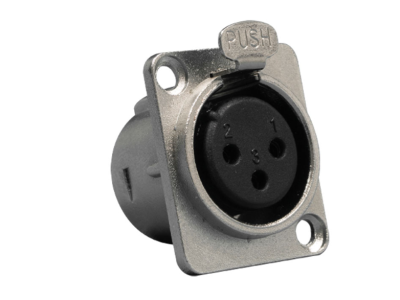 Conector empotrable XLR hembra 3 contactos MCB030