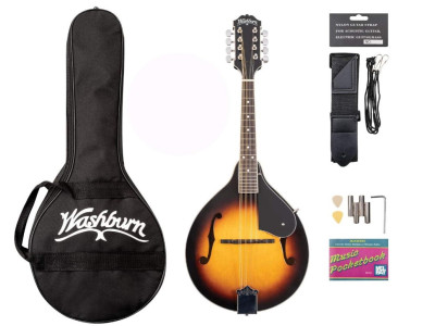 Mandoline WASHBURN M1 Pack avec housse, Sunburst