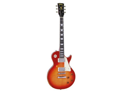 Guitarra eléctrica VINTAGE LP V100 ICON Distressed Cherry Sunburst