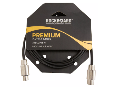 Cable de micrófono ROCKBOARD - 3m Premium, RBO CAB F XLR 300 BK