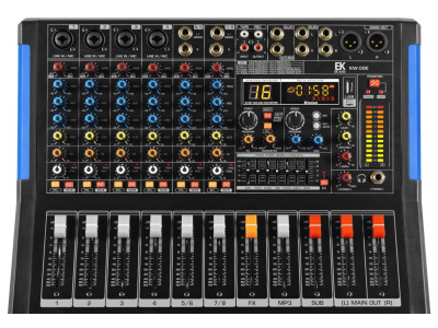 Table de mixage EK AUDIO KW08E amplifiée avec effets