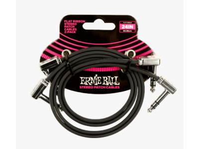 ERNIE BALL Patch Cables 24IN 2-pack color Negre